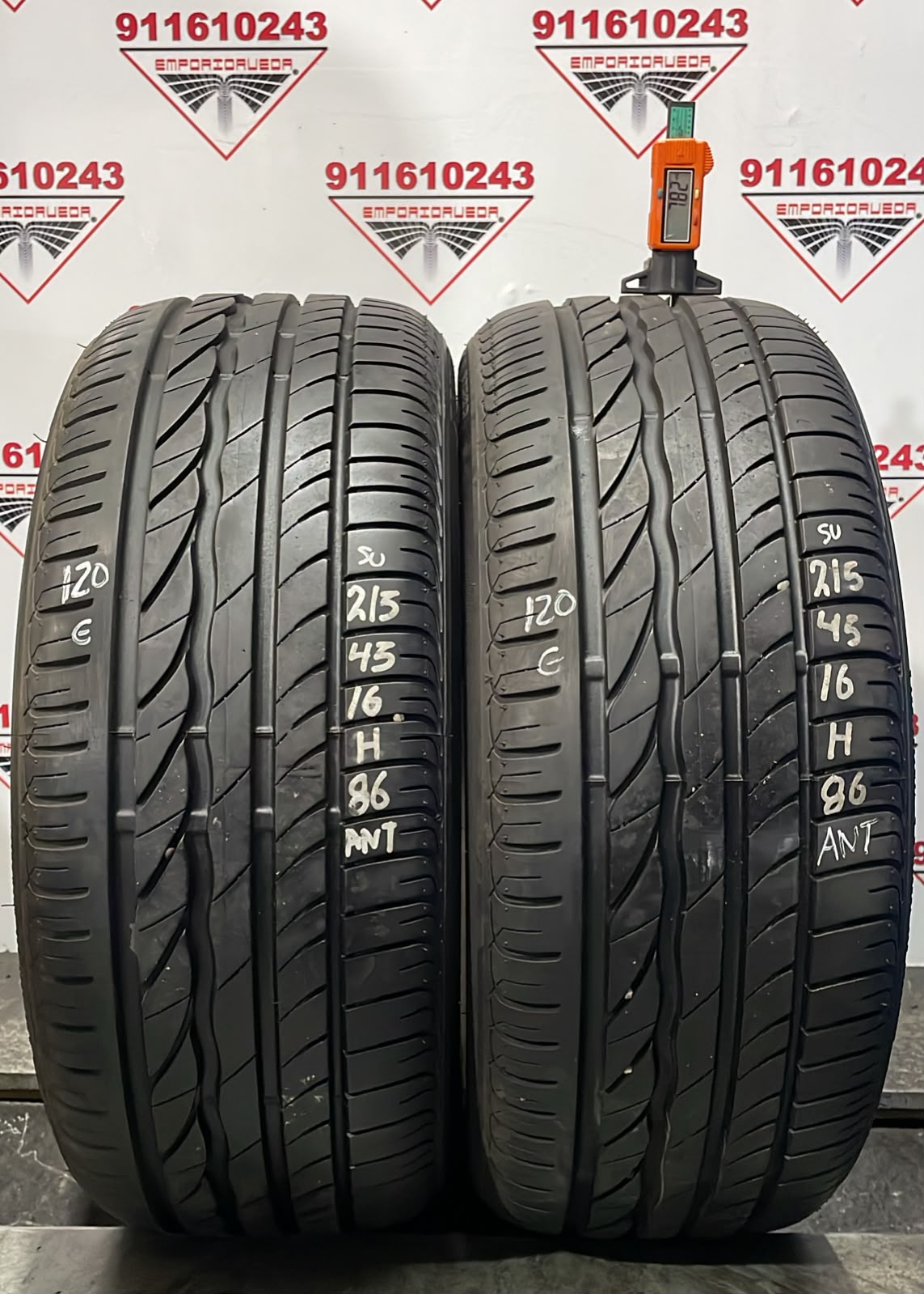 BRIDGESTONE ER 30 USADO  215/45 R16 86 H